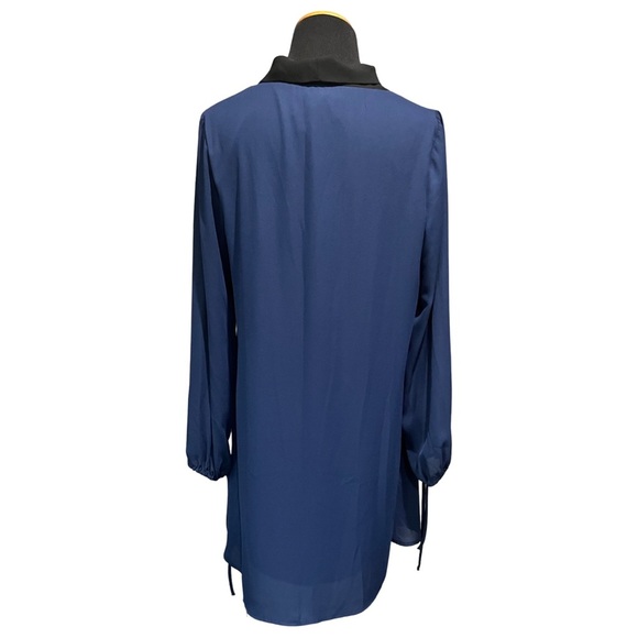 Charles Henry Mini Dress with Tie Neck - Picture 4 of 4